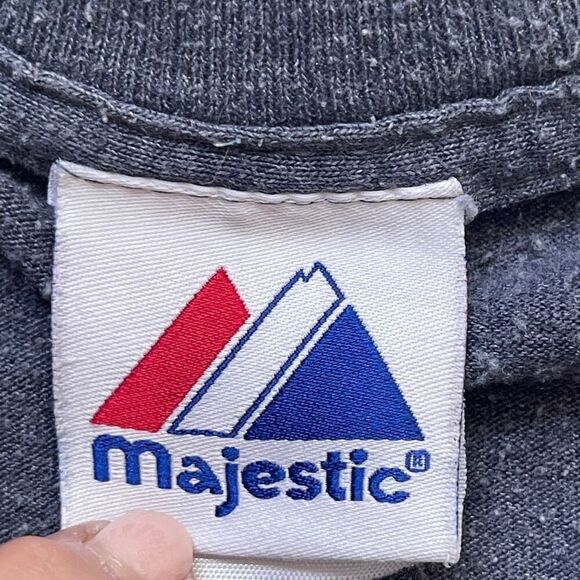 Majestic Boston Red Sox Circle Logo Cotton Blend Graphic Tee Gray Medium - Picture 7 of 8